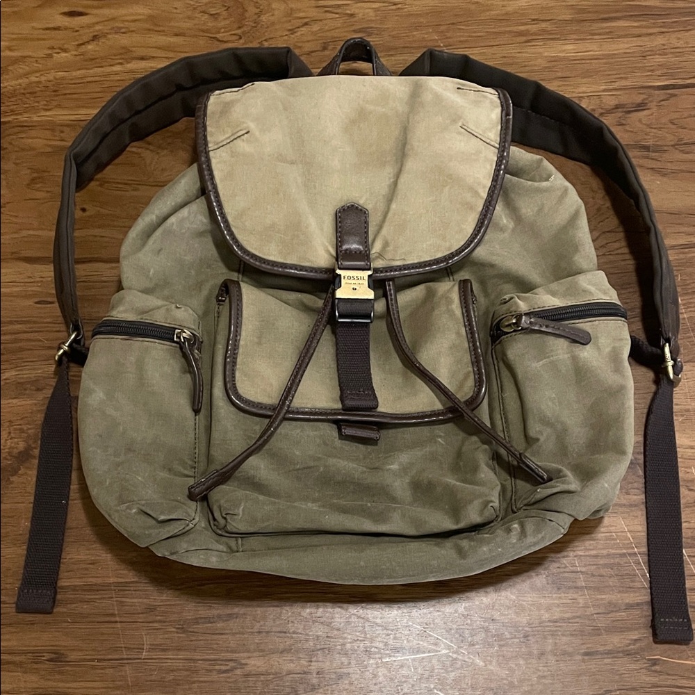 Fossil Cargo Drawstring Vintage Backpack